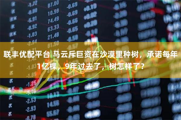 联丰优配平台 马云斥巨资在沙漠里种树，承诺每年1亿棵，9年过去了，树怎样了？