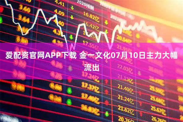 爱配资官网APP下载 金一文化07月10日主力大幅流出