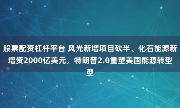 股票配资杠杆平台 风光新增项目砍半、化石能源新增资2000亿美元，特朗普2.0重塑美国能源转型